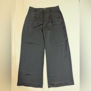 LOFT Black Satin Peyton Trouser